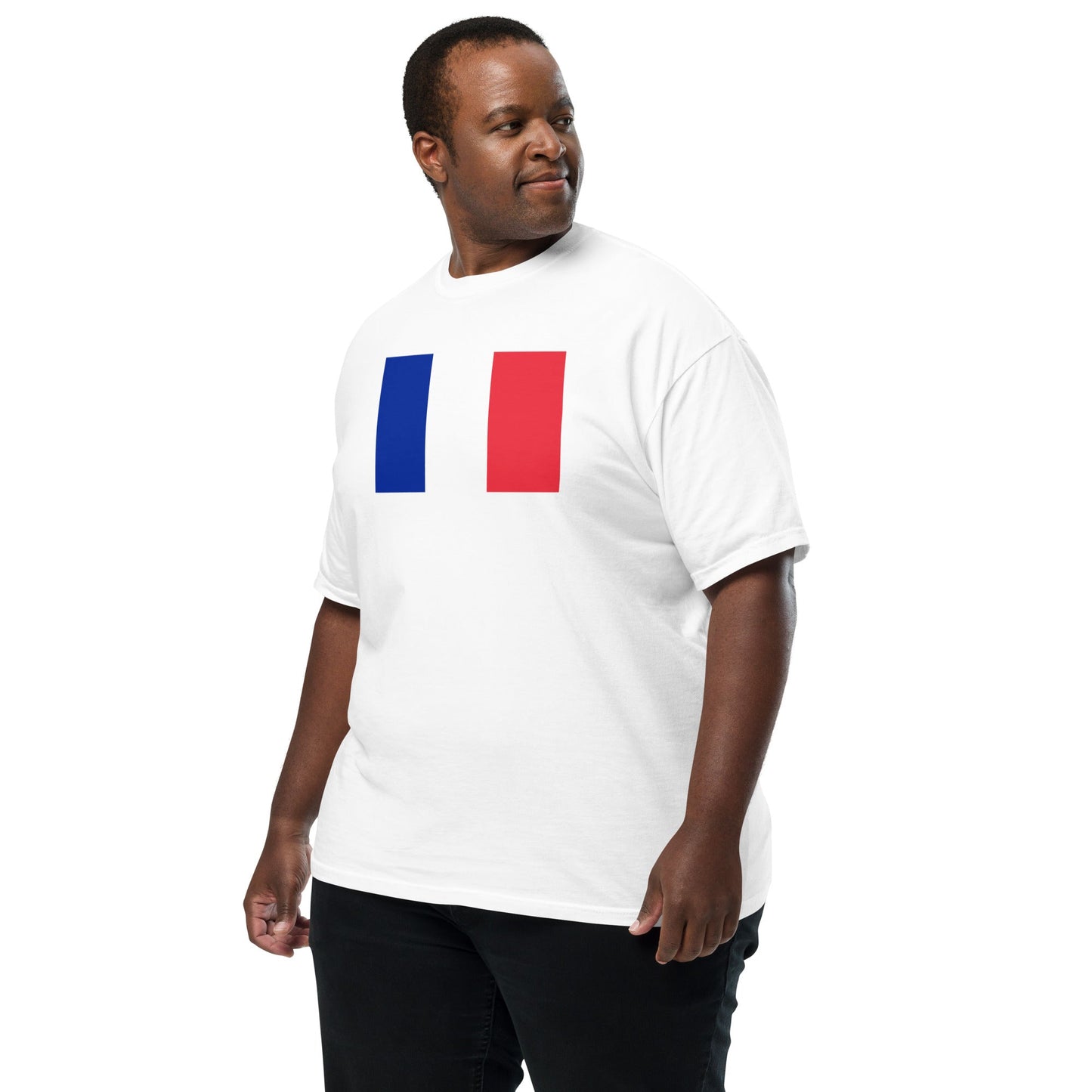 true navy shirt with France 1 flag design, large