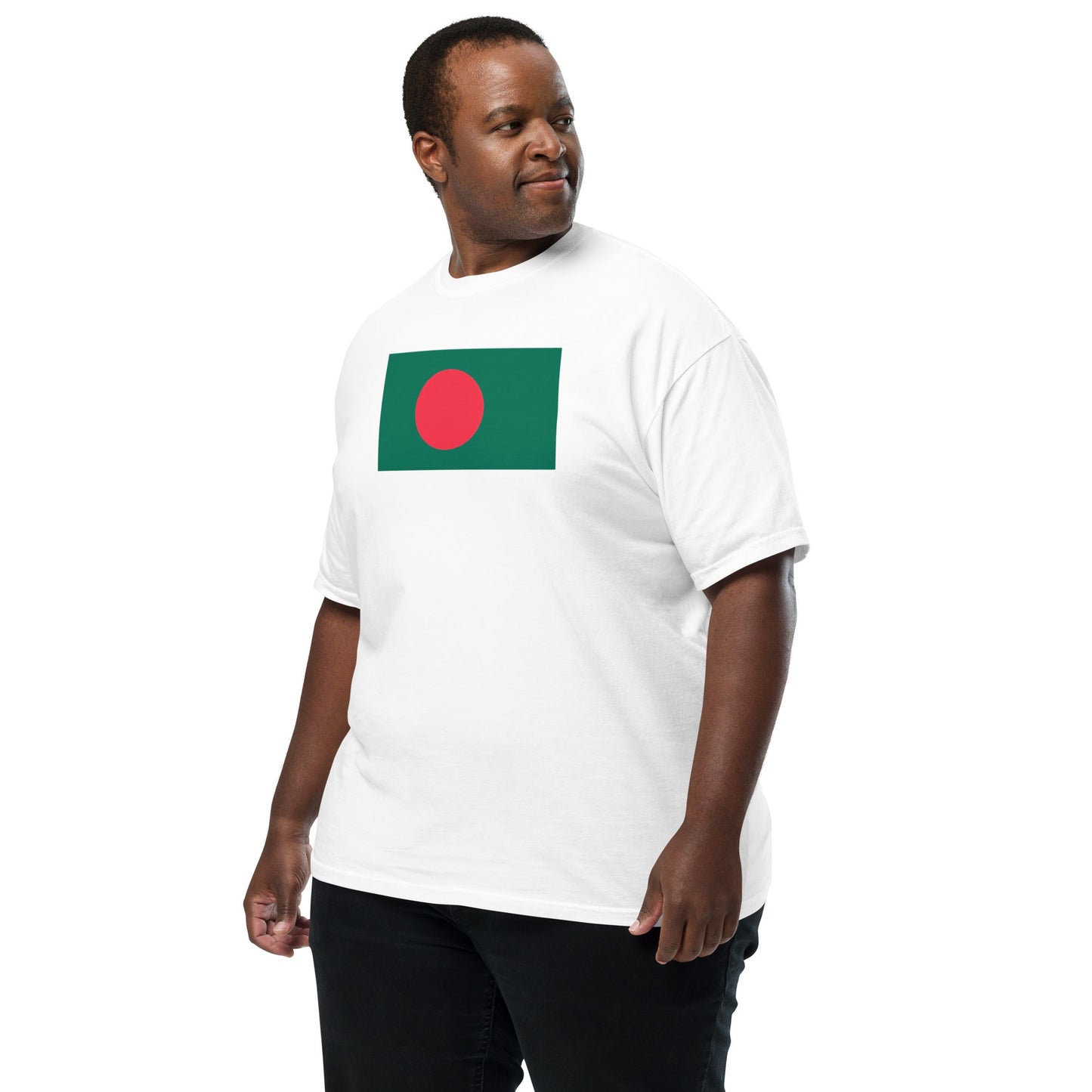 Flag tee representing Bangladesh in berry, medium