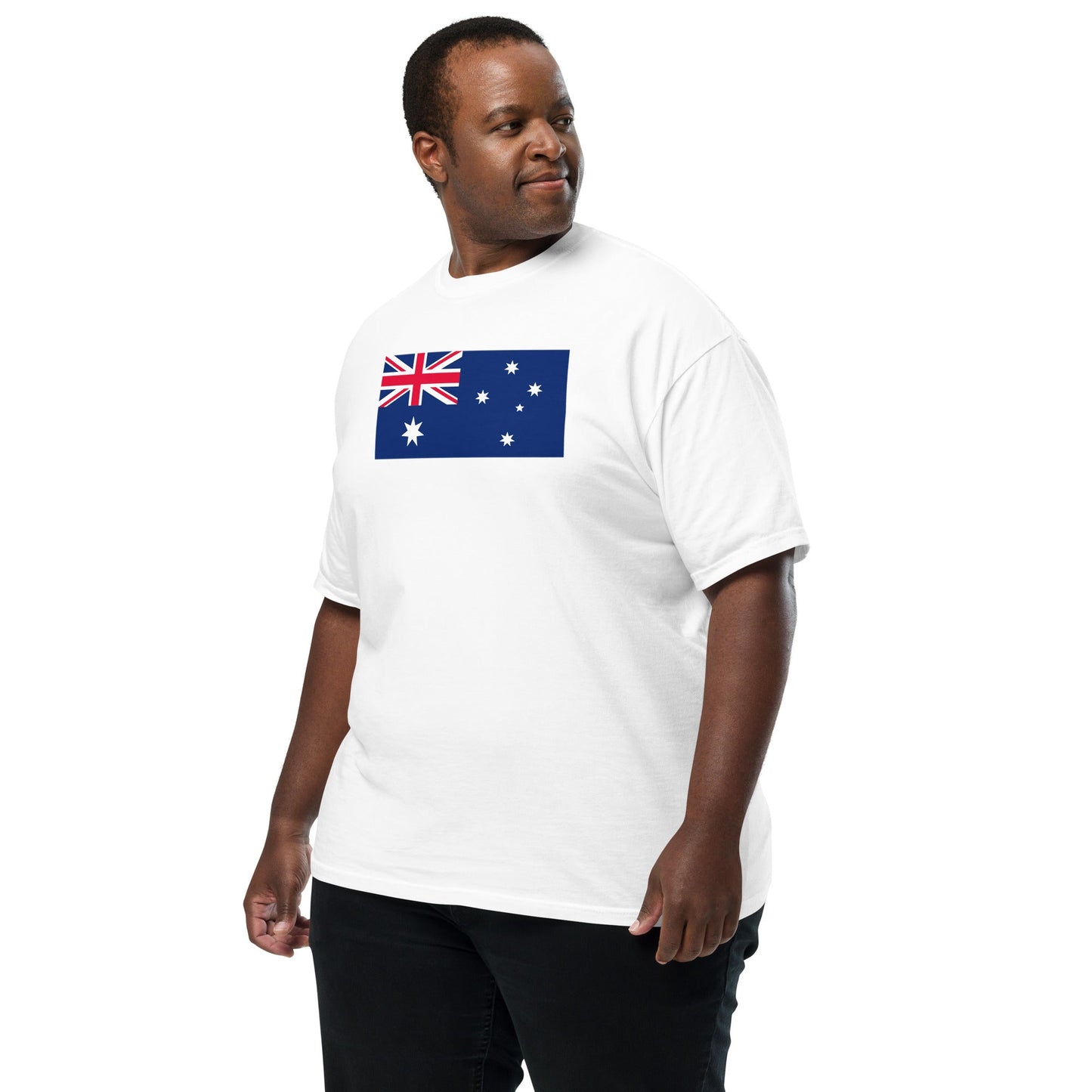hemp shirt with Australia flag design, medium