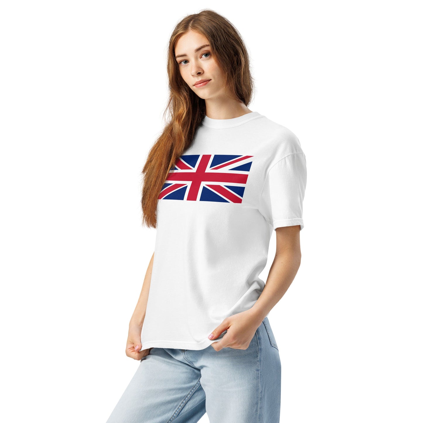 Bold United Kingdom flag design tee in hemp, 2X large