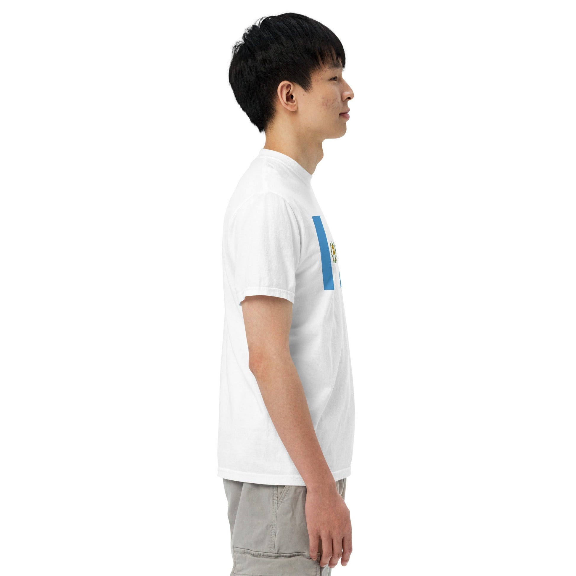 Bold Guatemala flag design tee in true navy, large