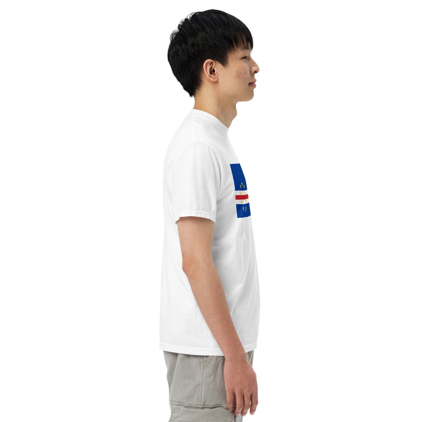 Bold Cape Verde flag design tee in true navy, medium