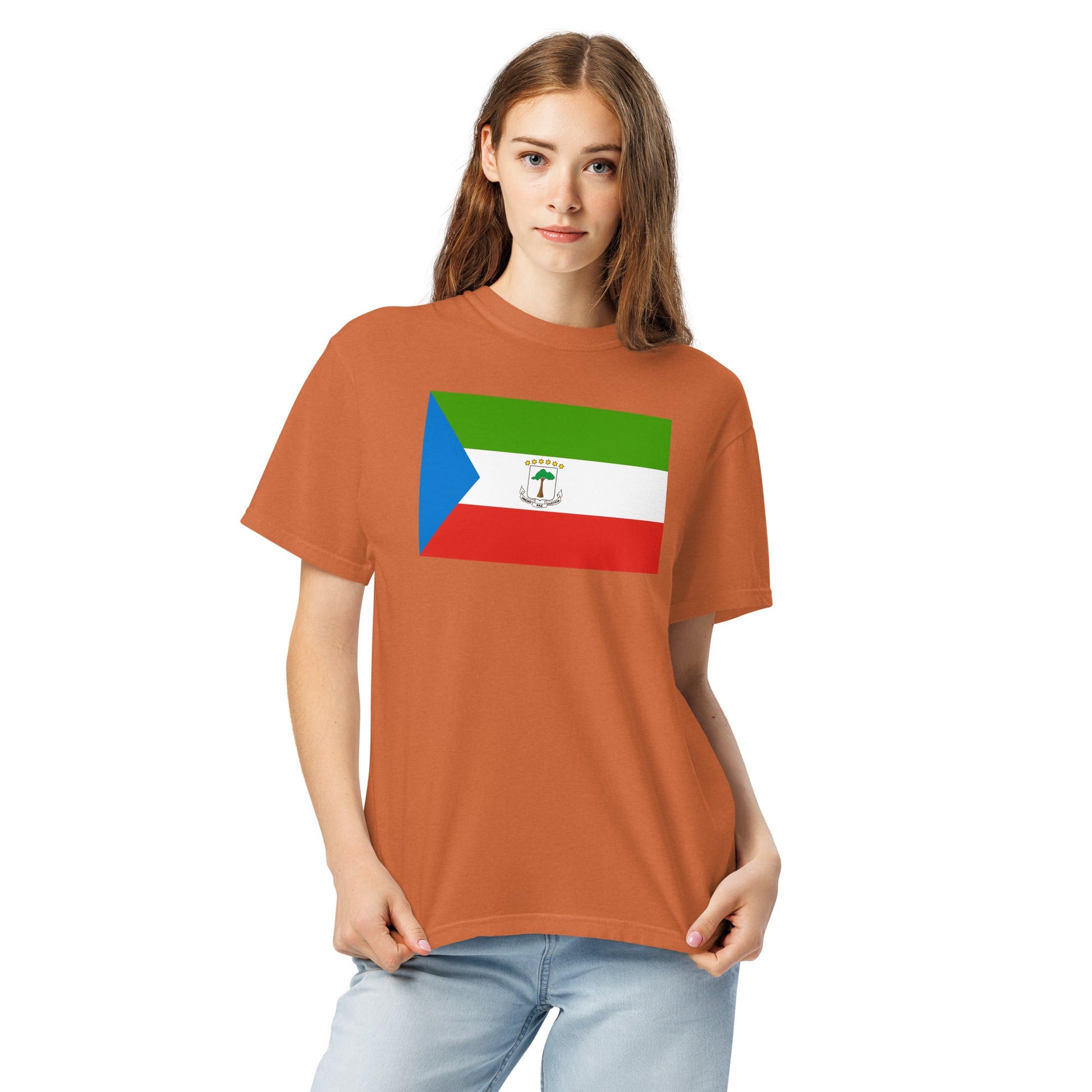 Equatorial Guinea pride shirt in black – unisex, medium