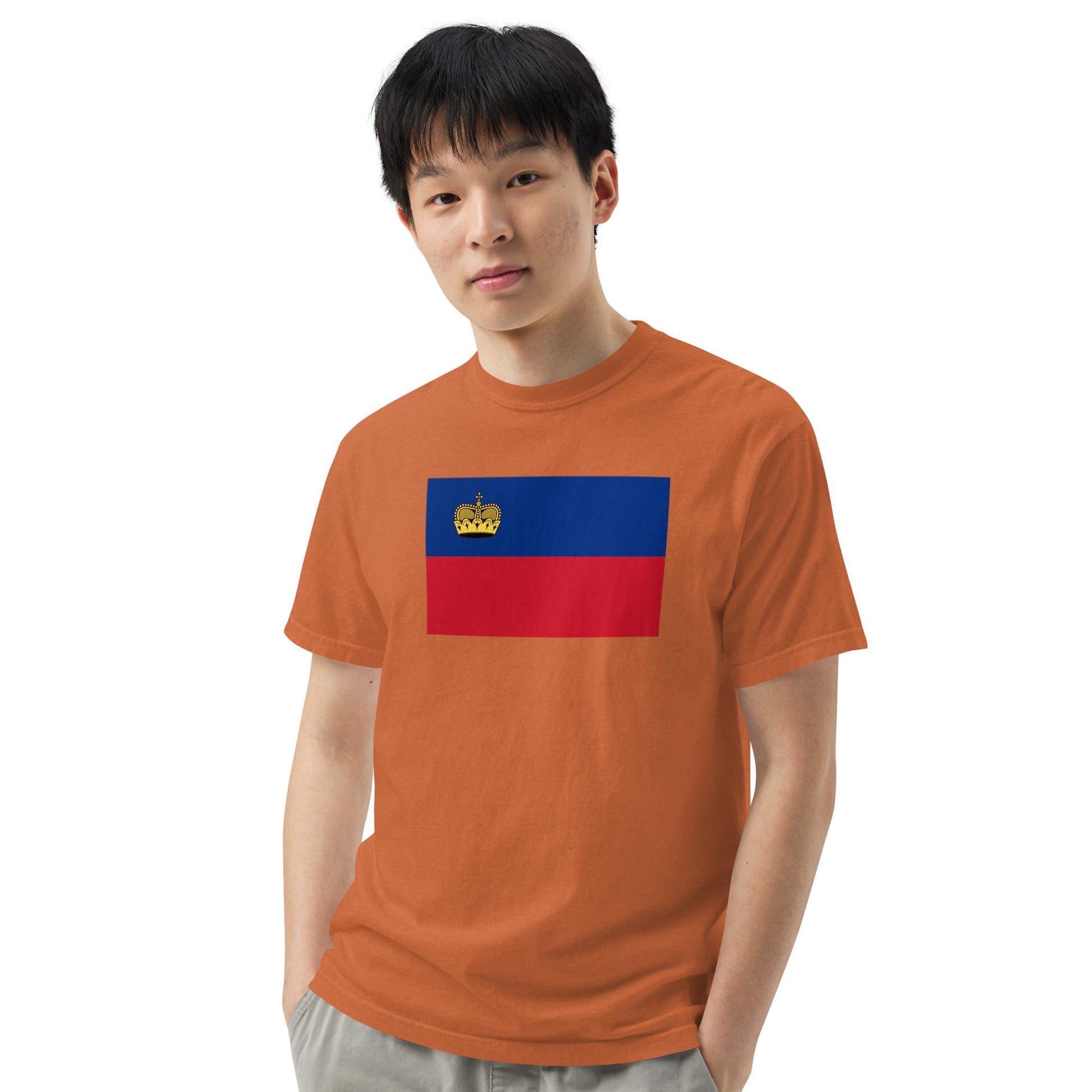 Liechtenstein pride shirt in black – unisex, 4X large