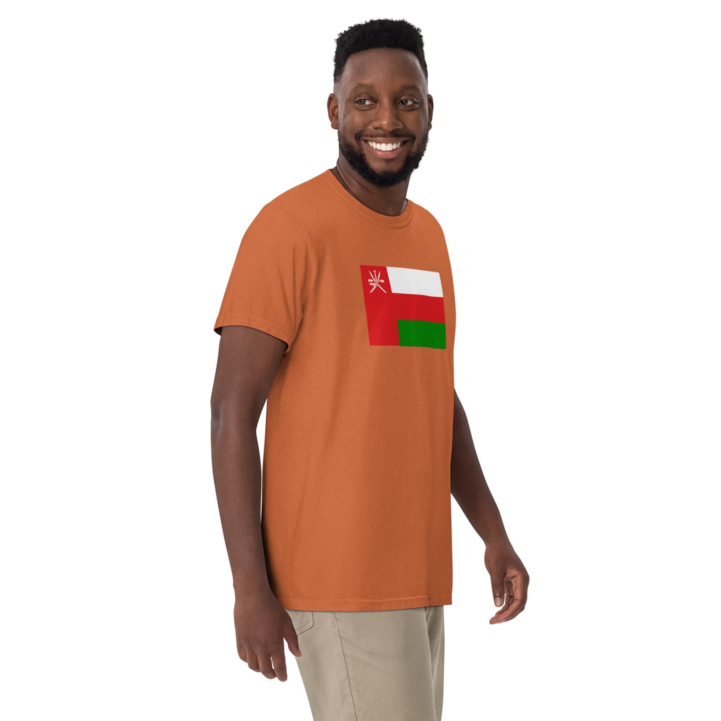 Oman flag shirt in black, size extra large