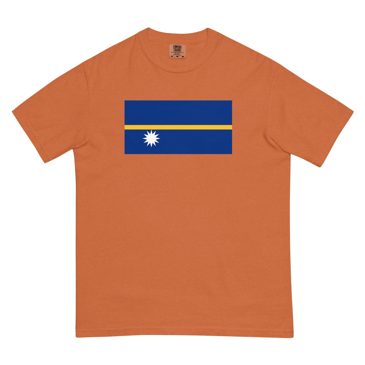 Nauru flag shirt in black, size small