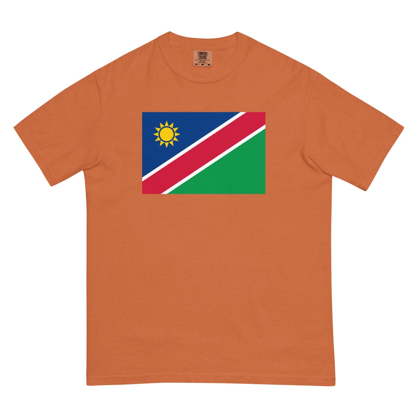 Namibia flag shirt in black, size small