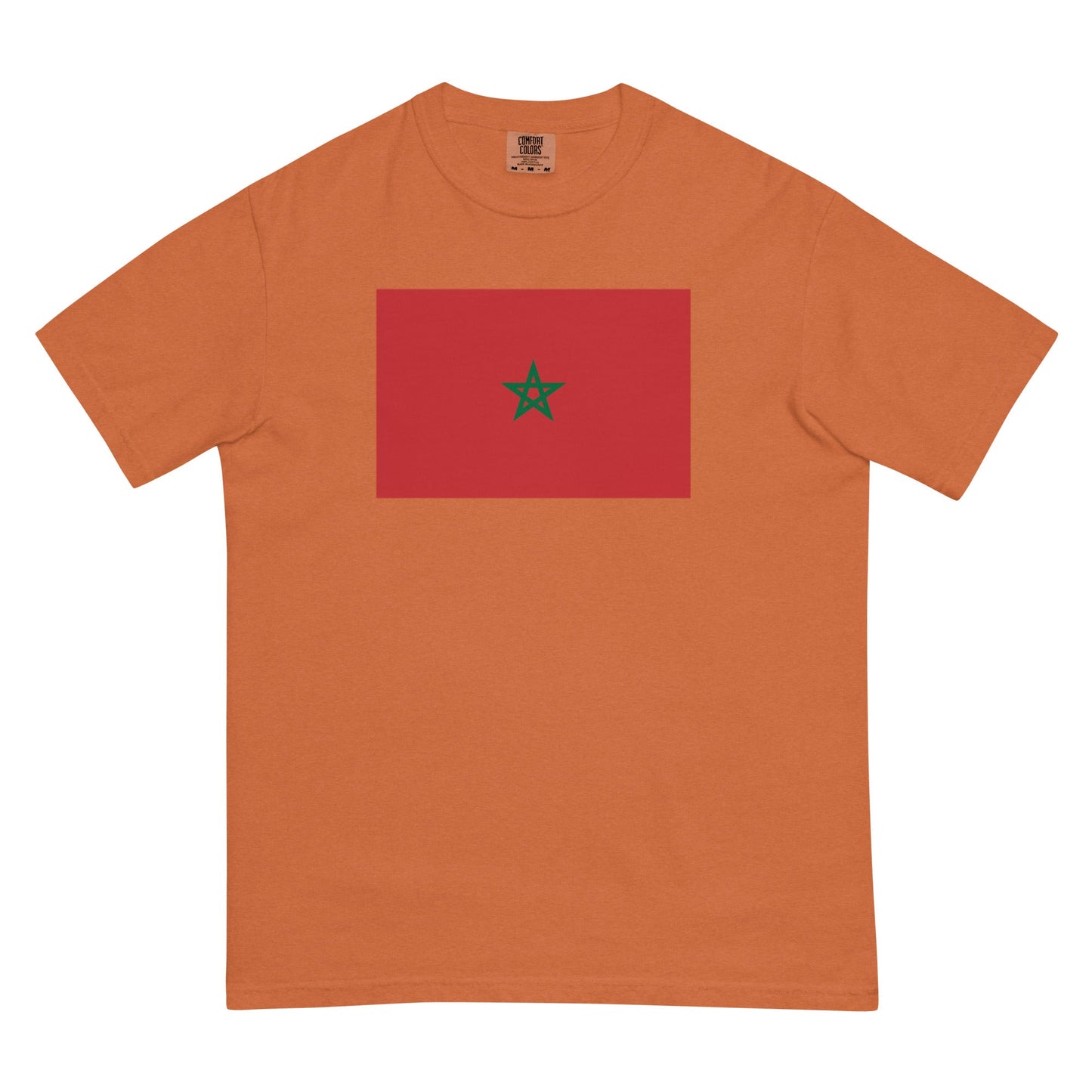 Bold Morocco 1 flag design tee in grape, extra large