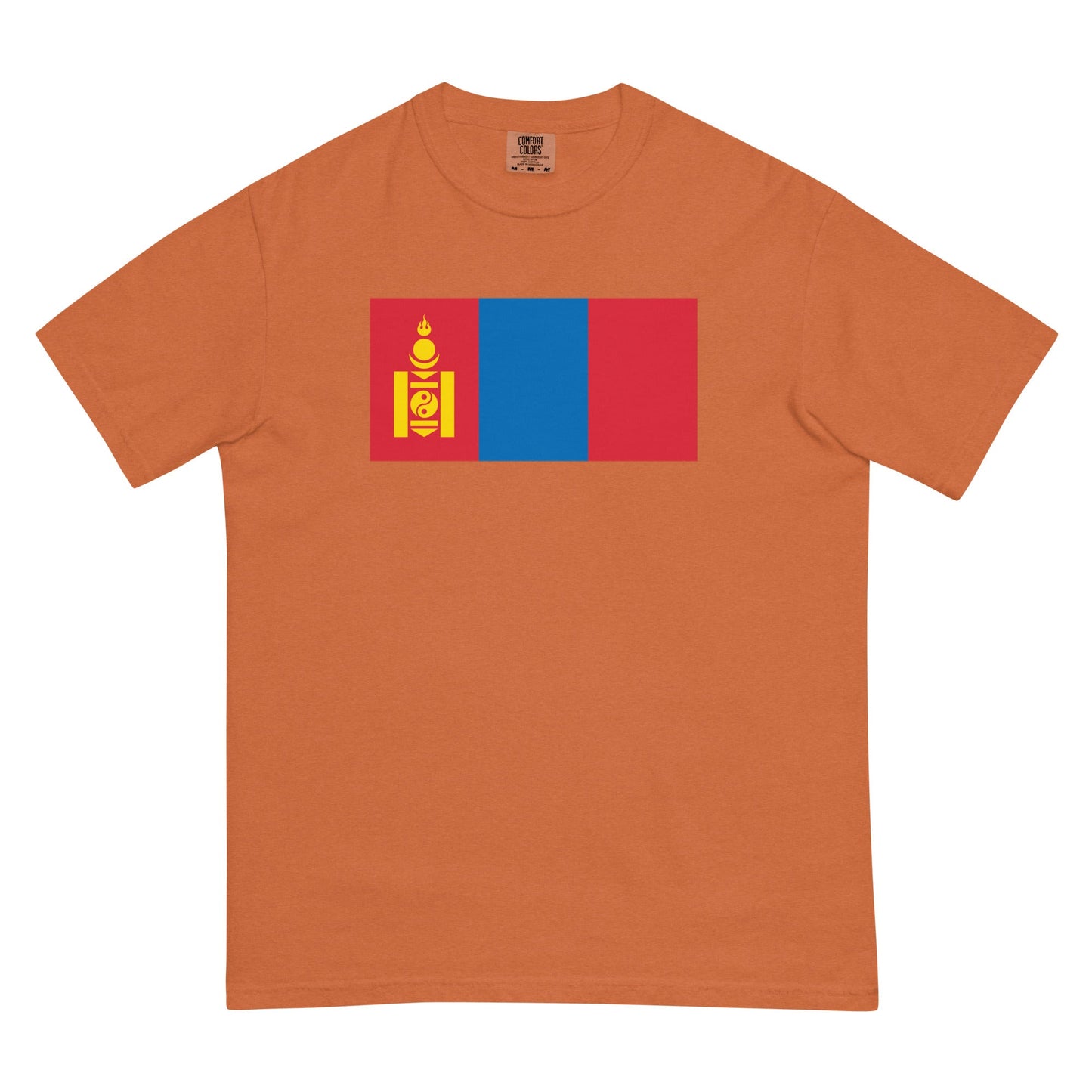 Flag tee representing Mongolia in blue spruce, 2X large
