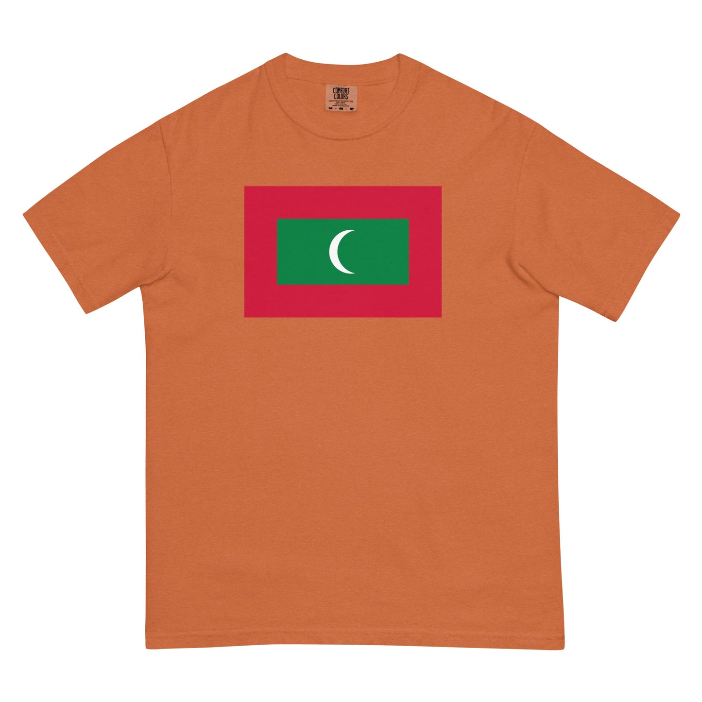 Maldives flag shirt in brick, size medium