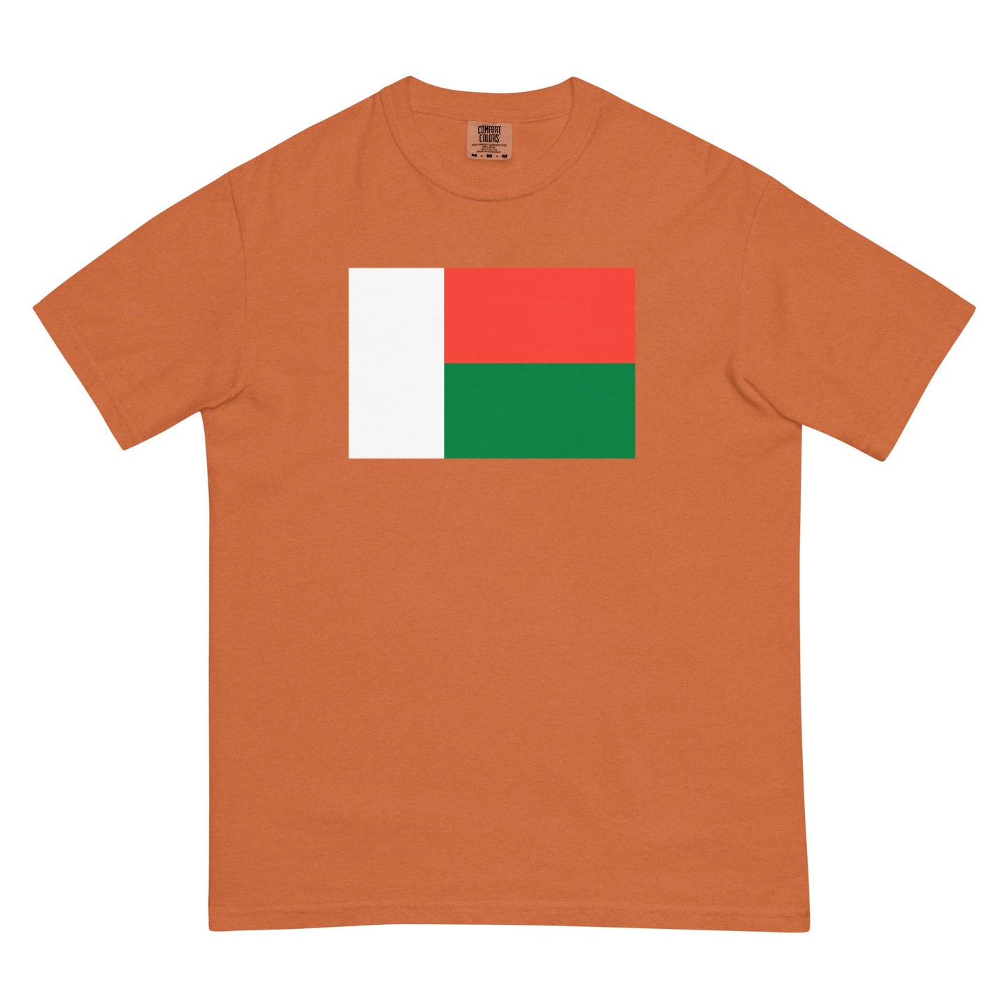 Bold Madagascar flag design tee in true navy, 2X large