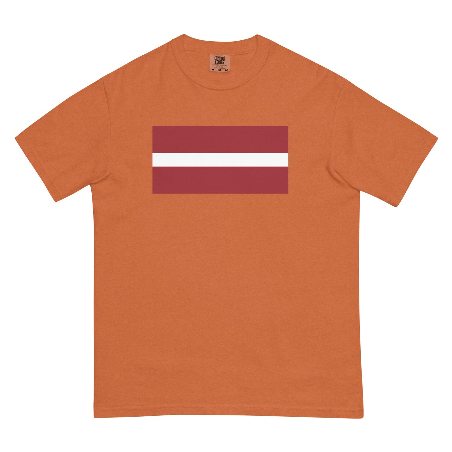 Latvia flag shirt in hemp, size extra large