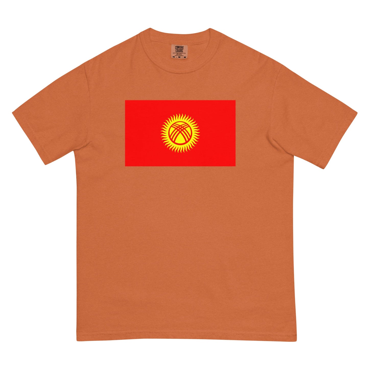 Kyrgyzstan flag shirt in berry, size medium