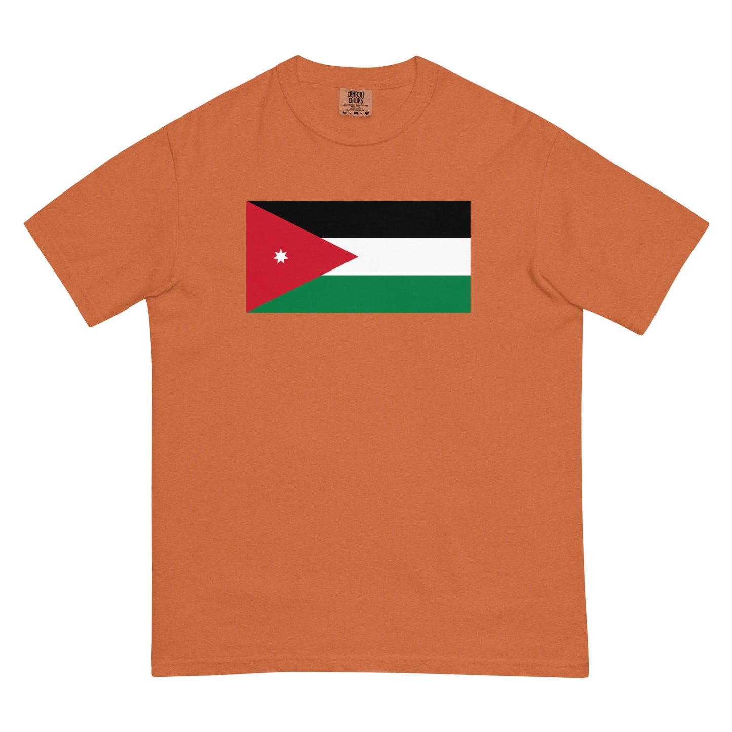 Flag tee representing Jordan in brick, large