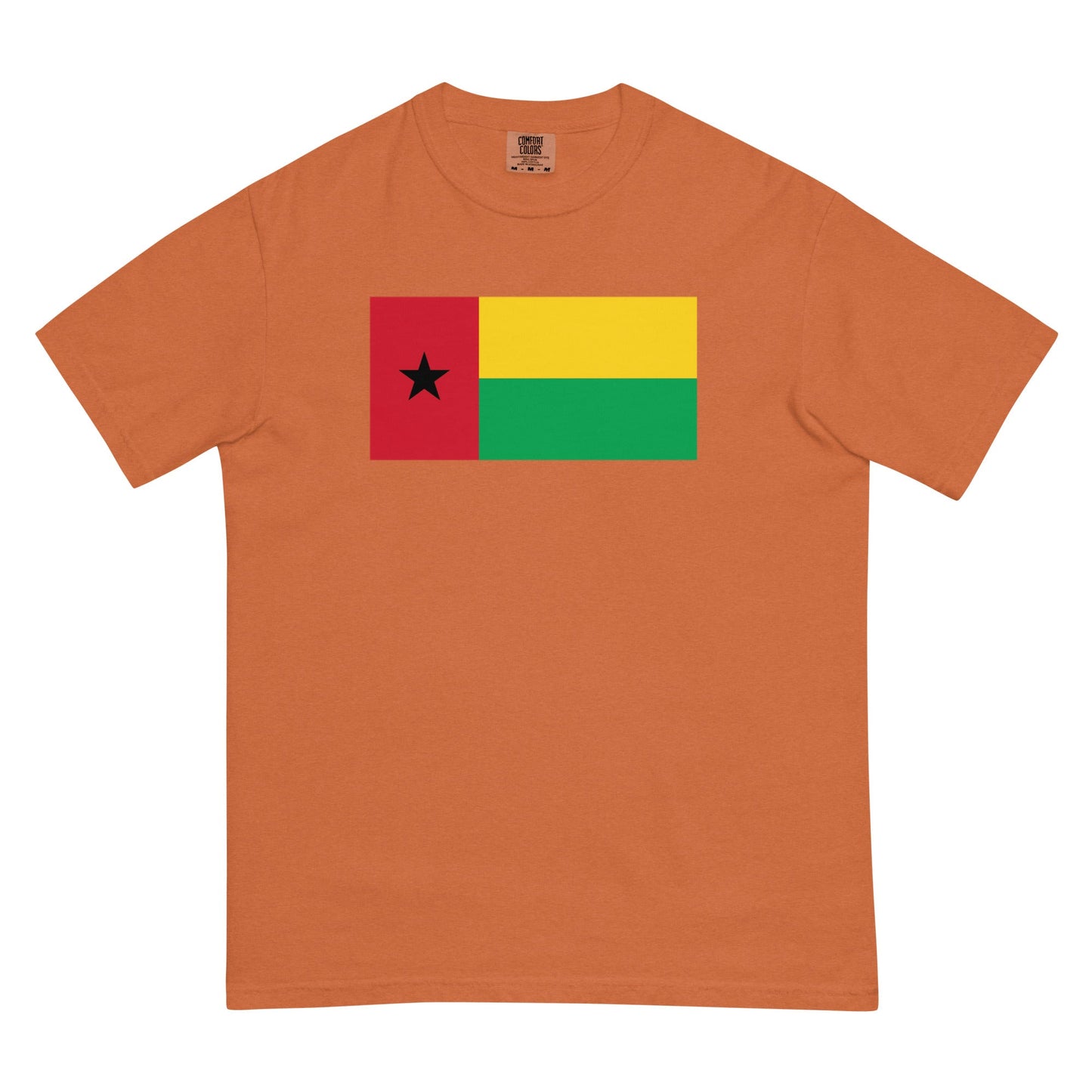 Flag tee representing Guinea Bissau in crimson, 2X large