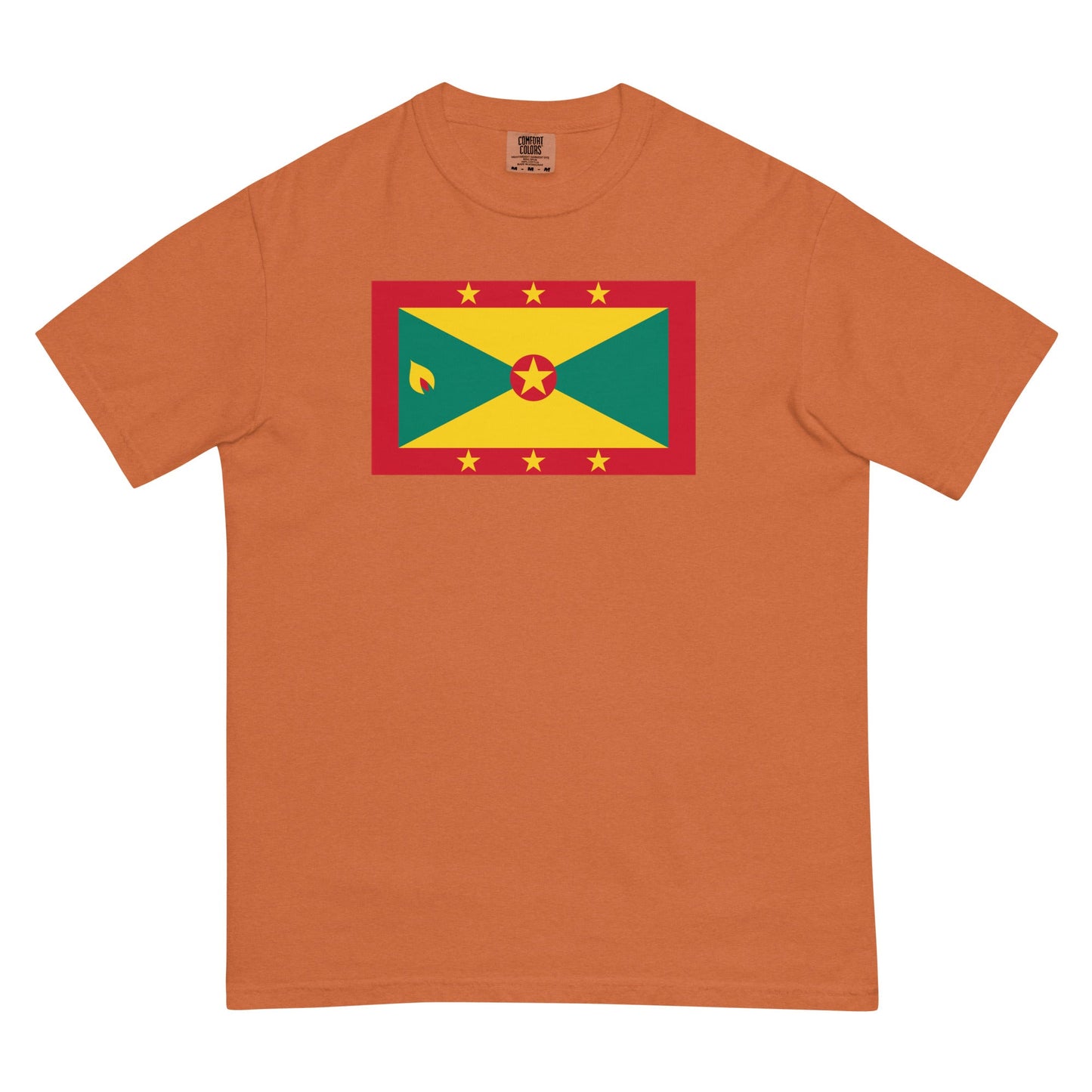 Grenada flag shirt in berry, size medium