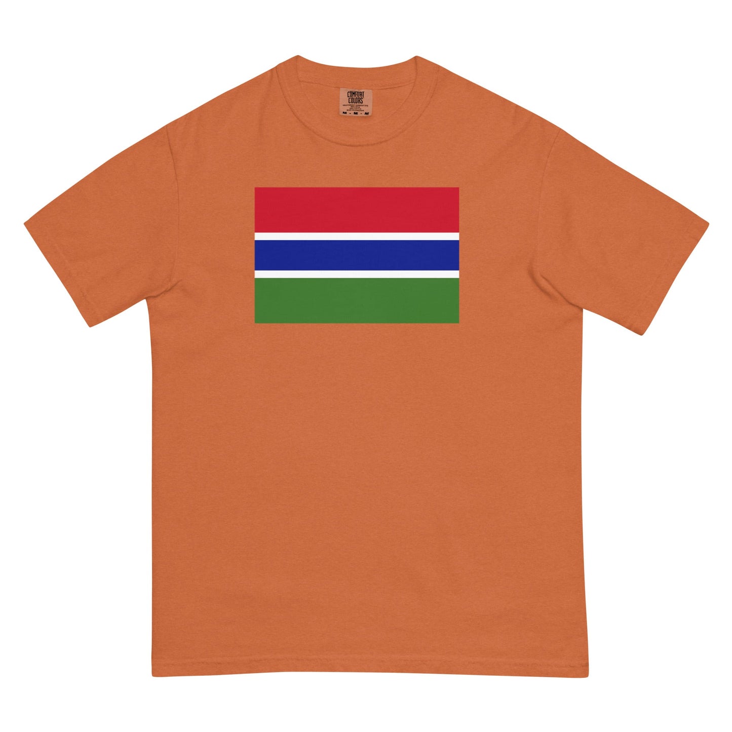 espresso shirt with Gambia flag design, extra large