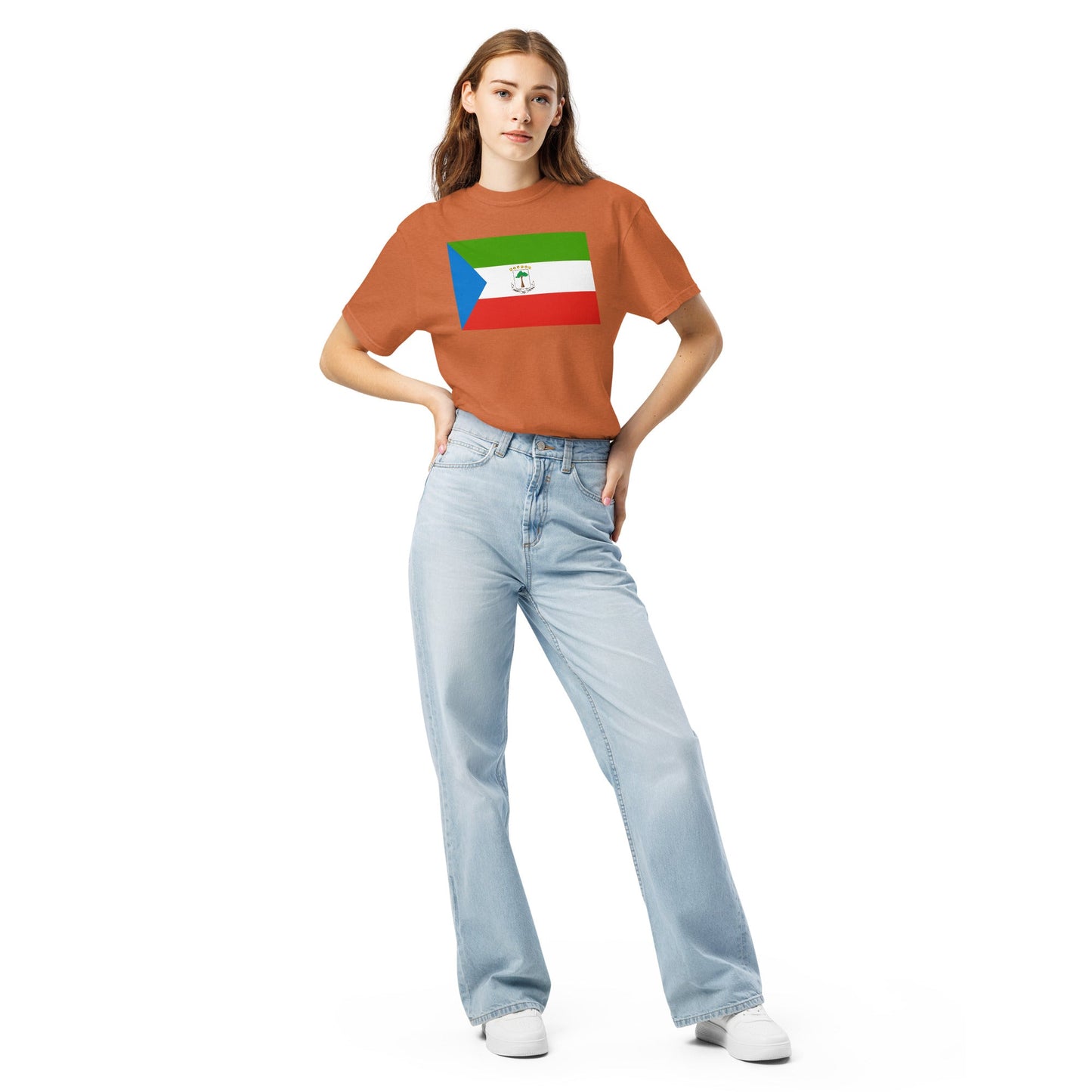 Equatorial Guinea flag shirt in black, size large