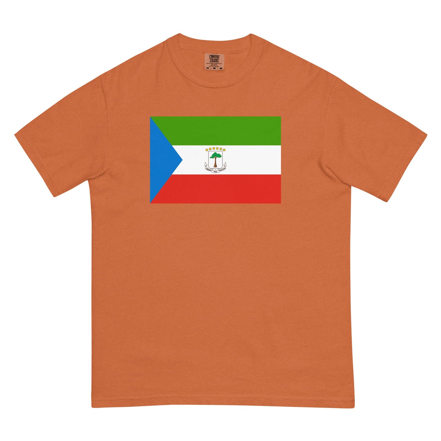true navy shirt with Equatorial Guinea flag design, 3X large