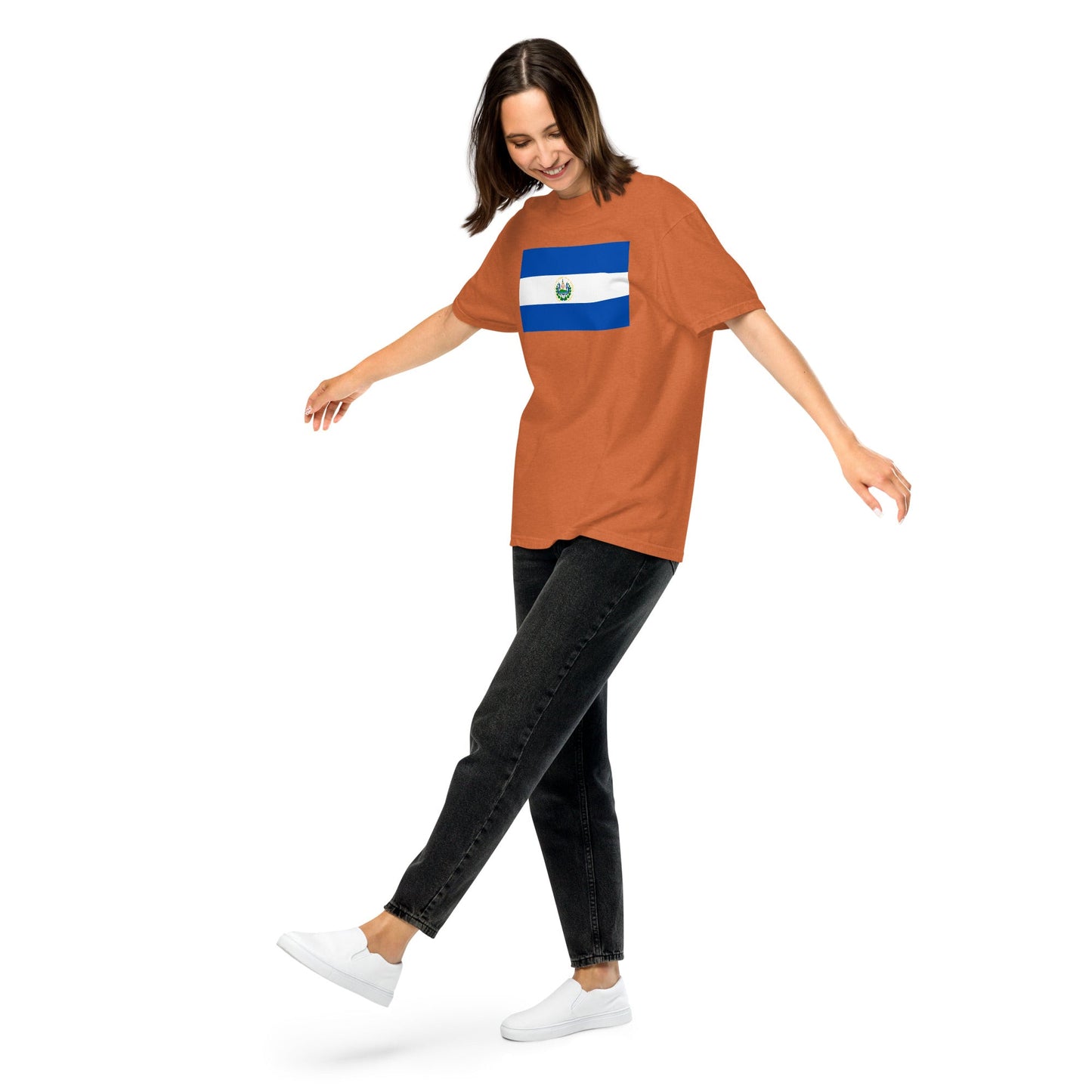 El Salvador national shirt, 4X large, in black