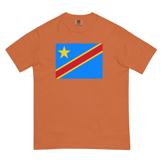 black shirt with Democratic flag design, small
