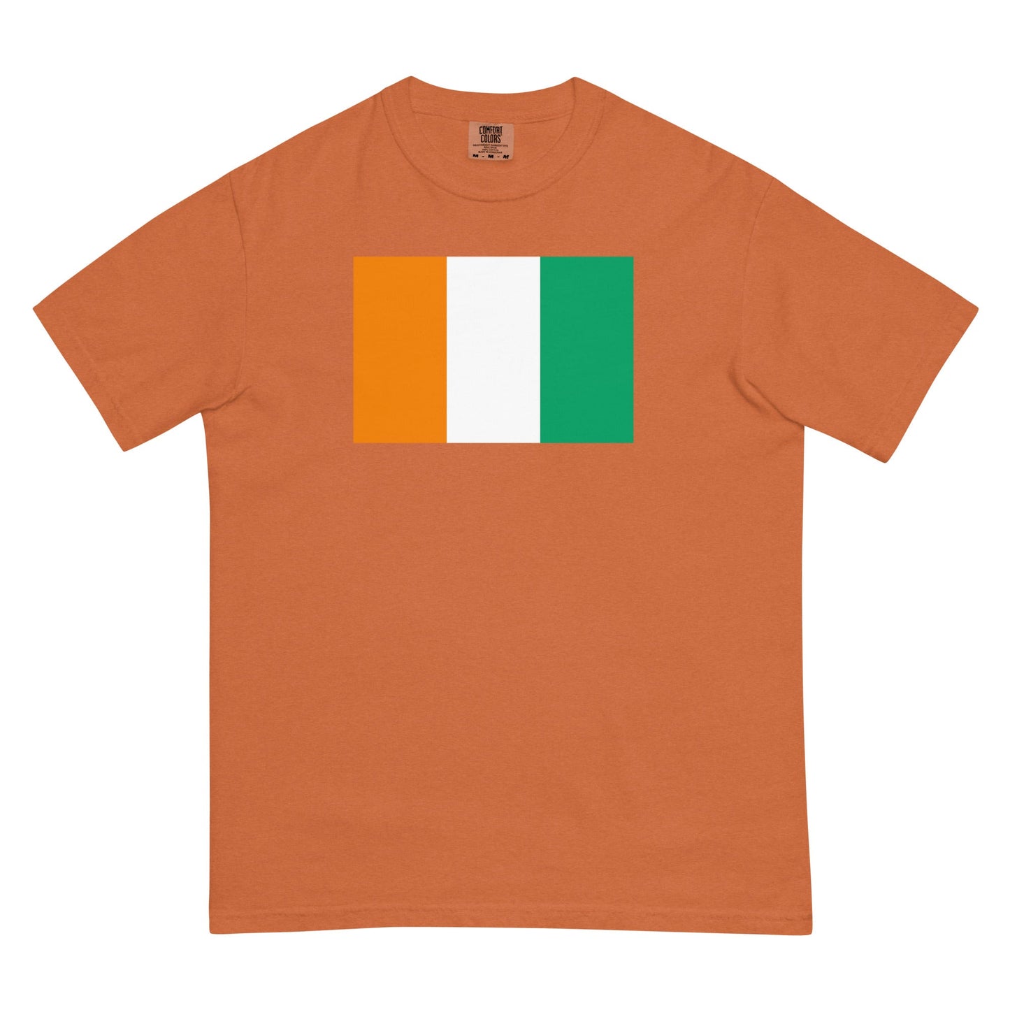 Flag tee representing Cote Divoire in espresso, small