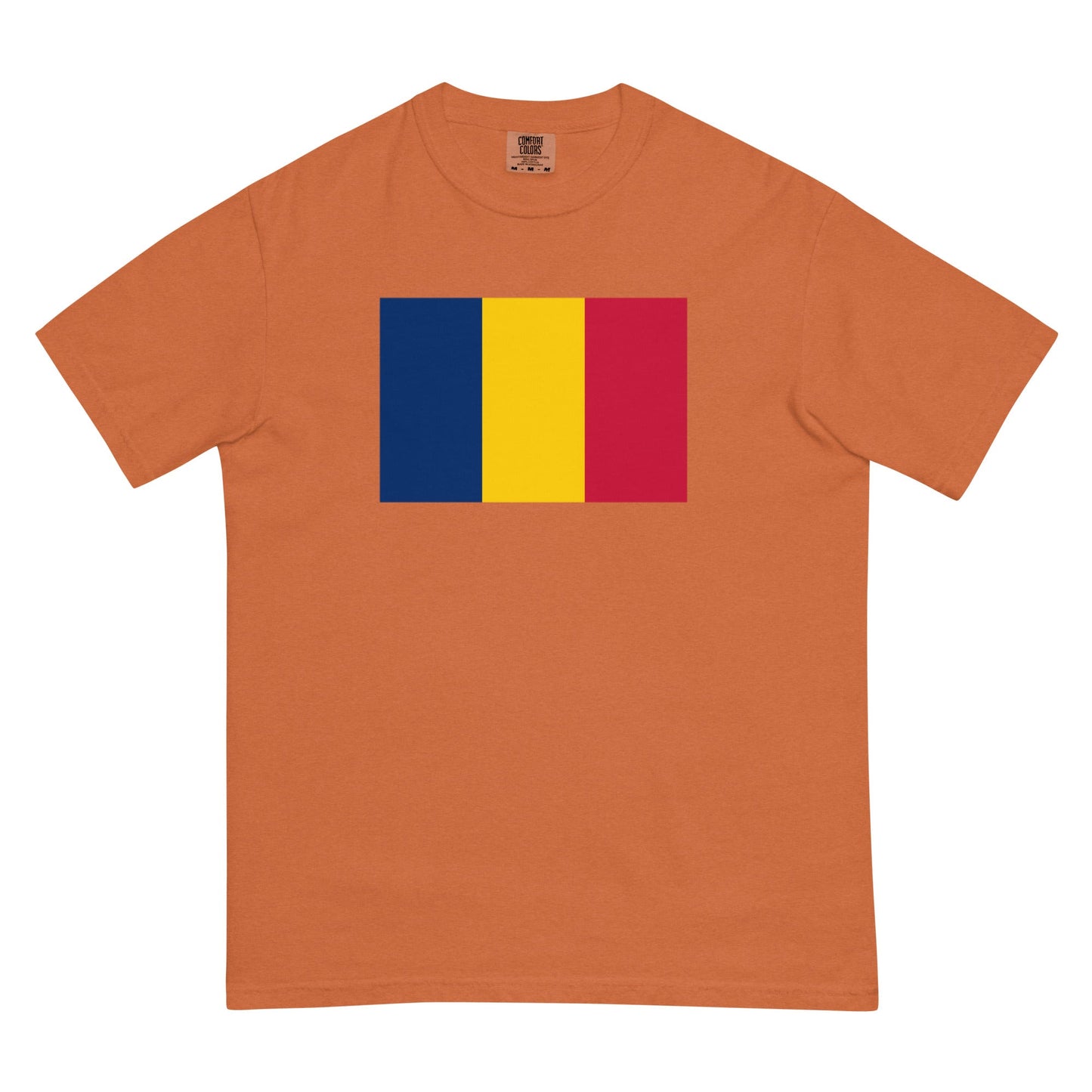 black shirt with Chad flag design, small