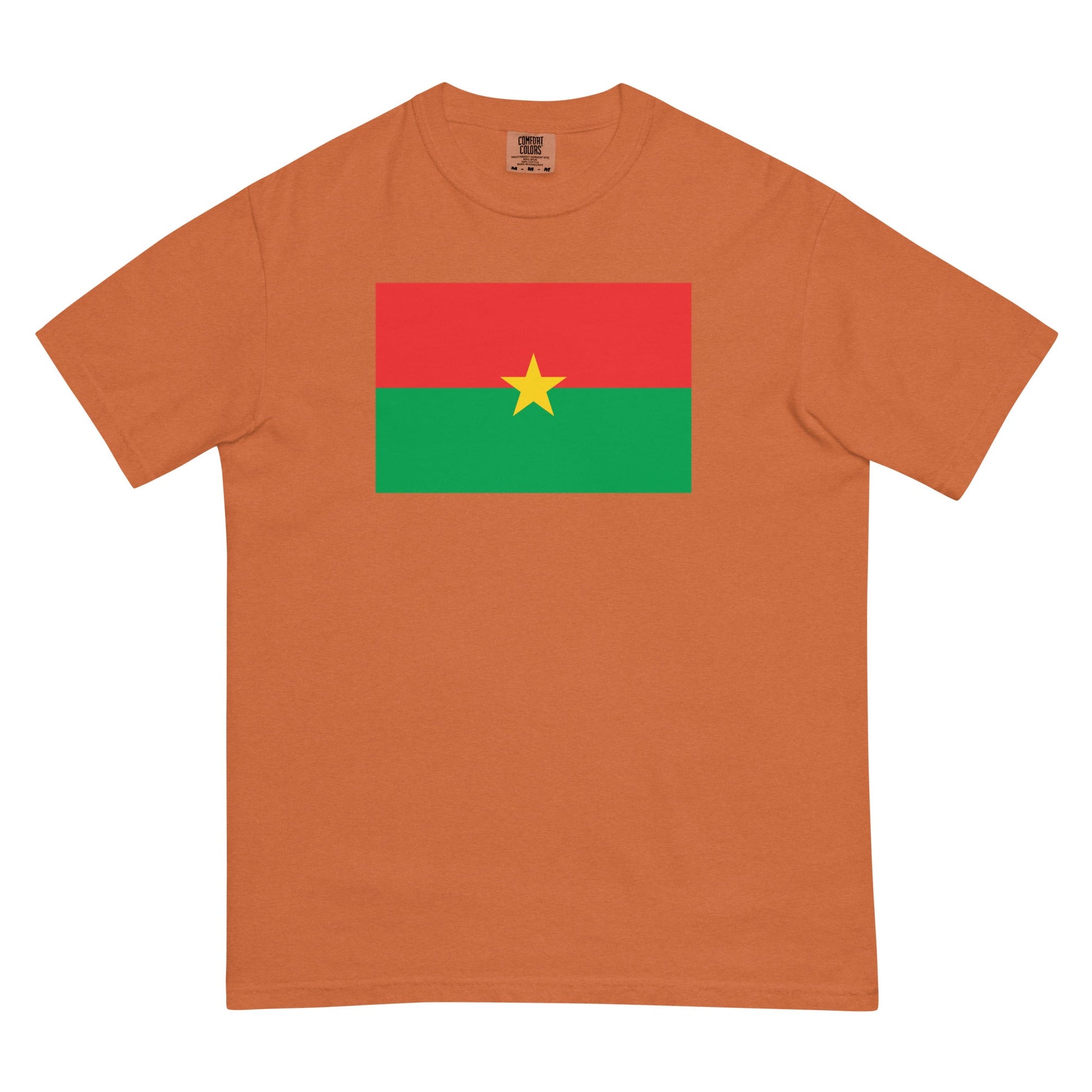 Burkina Faso flag shirt in espresso, size 4X large