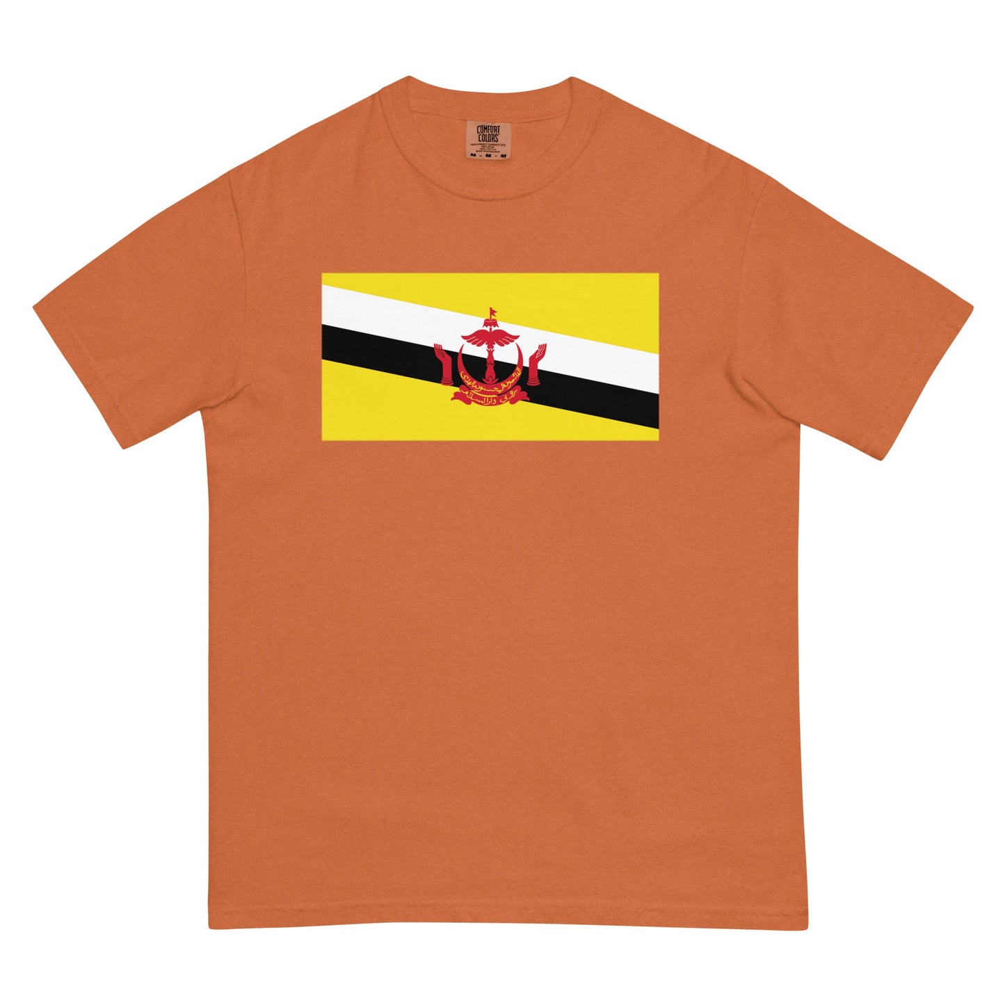 Brunei flag shirt in blue spruce, size 4X large