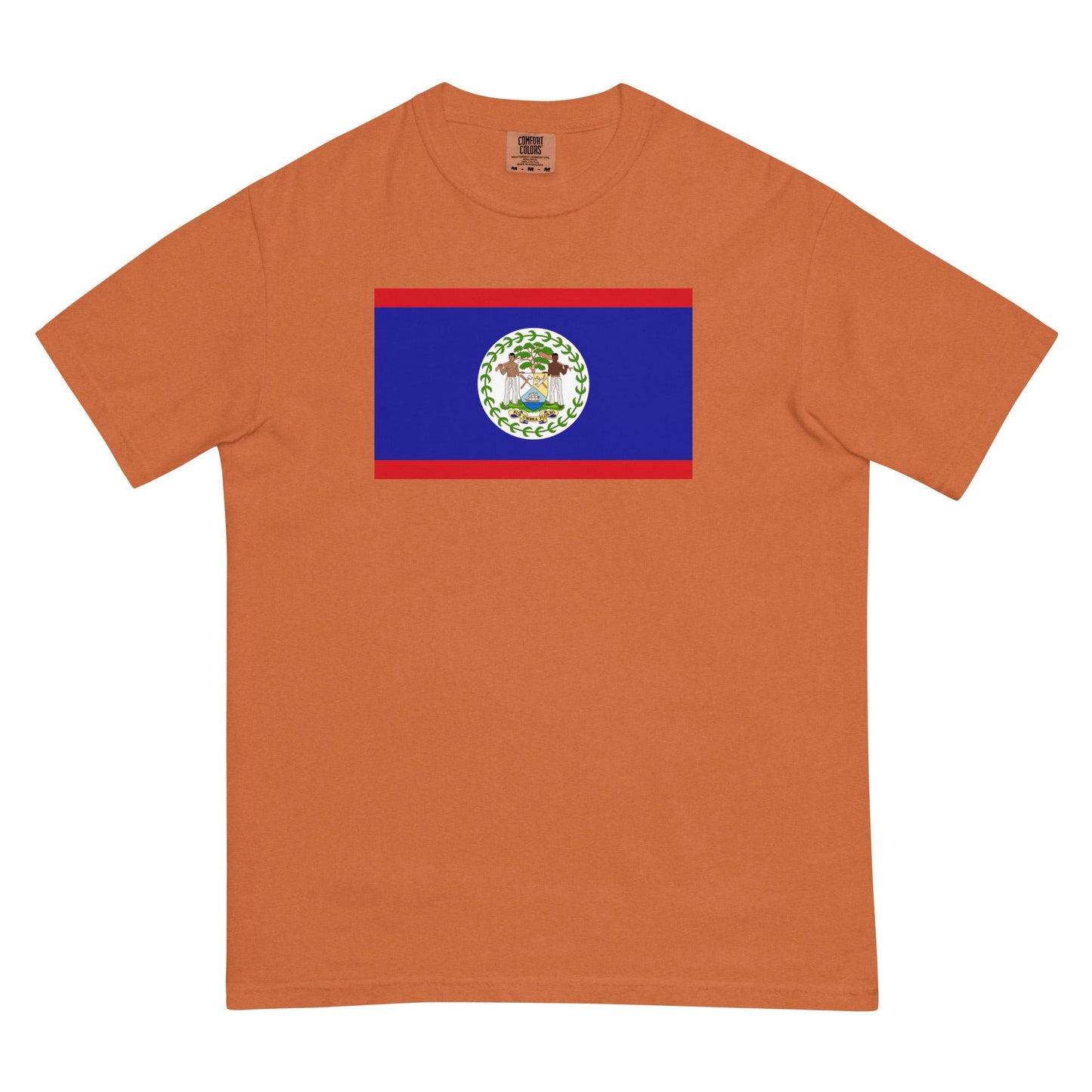 Belize flag shirt in yam, size medium