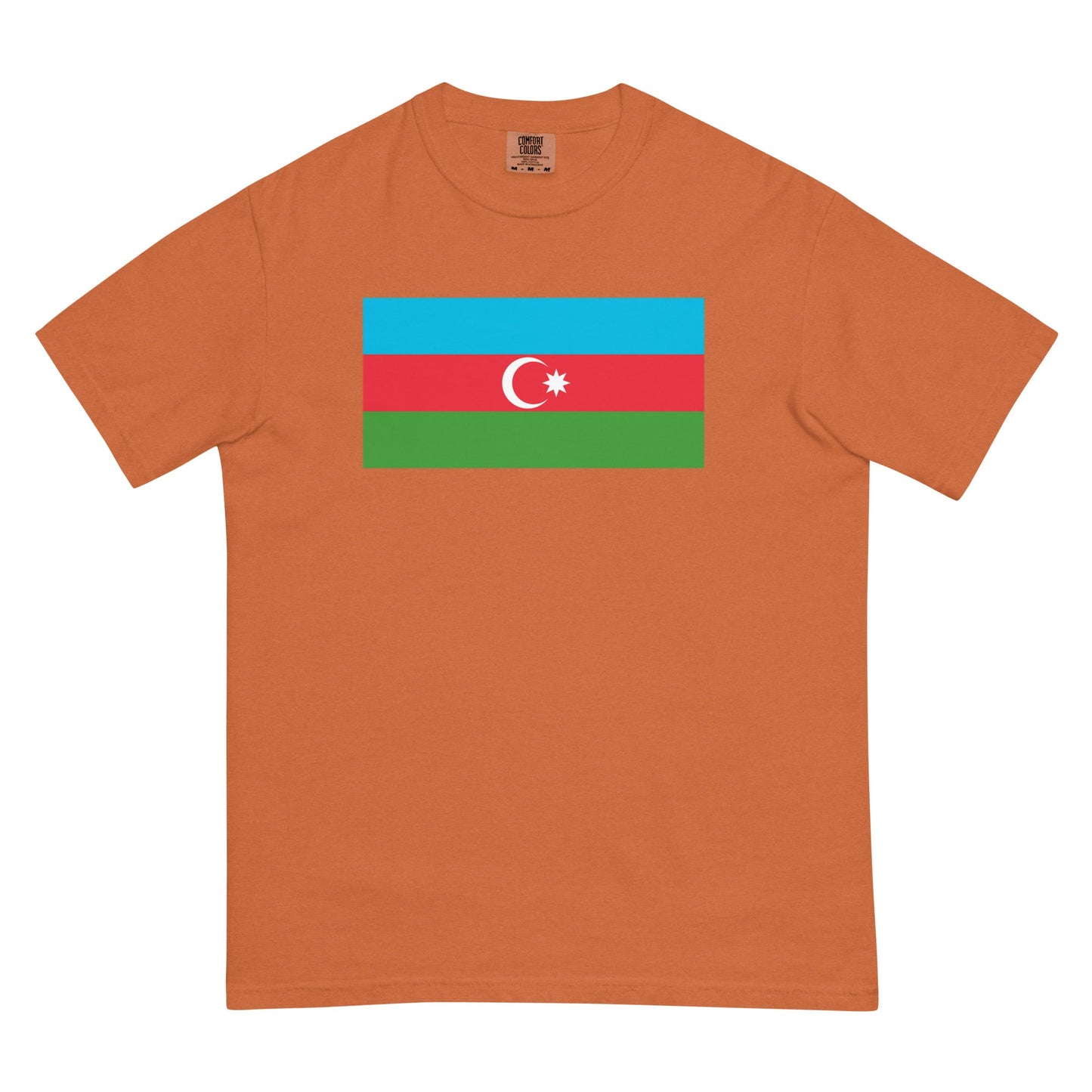 Flag tee representing Azerbaijan in berry, extra large