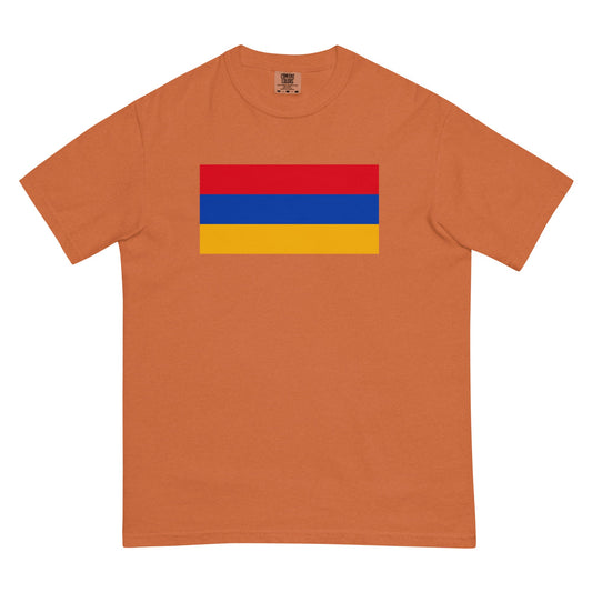 black shirt with Armenia flag design, small