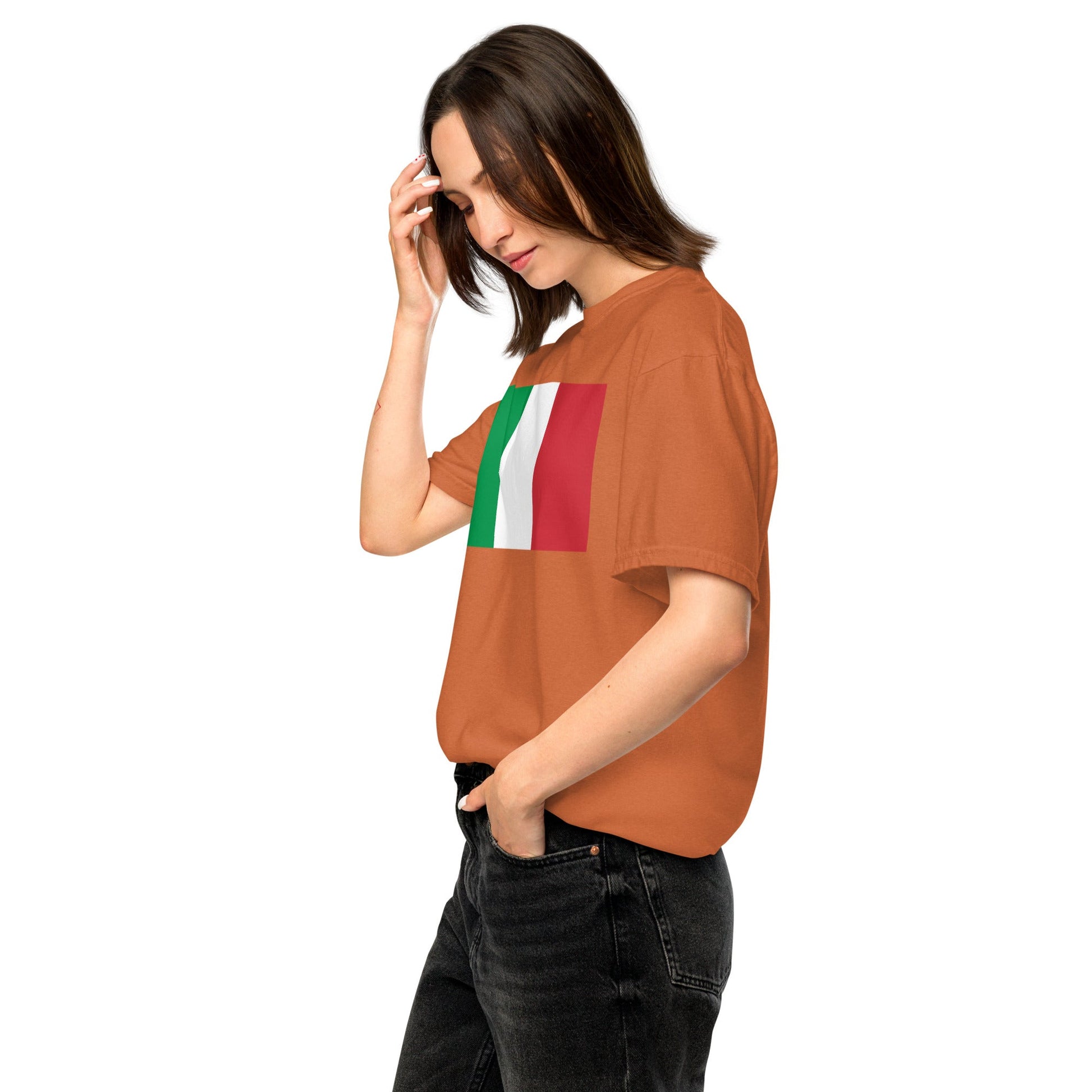 Flag tee representing Italy in true navy, small