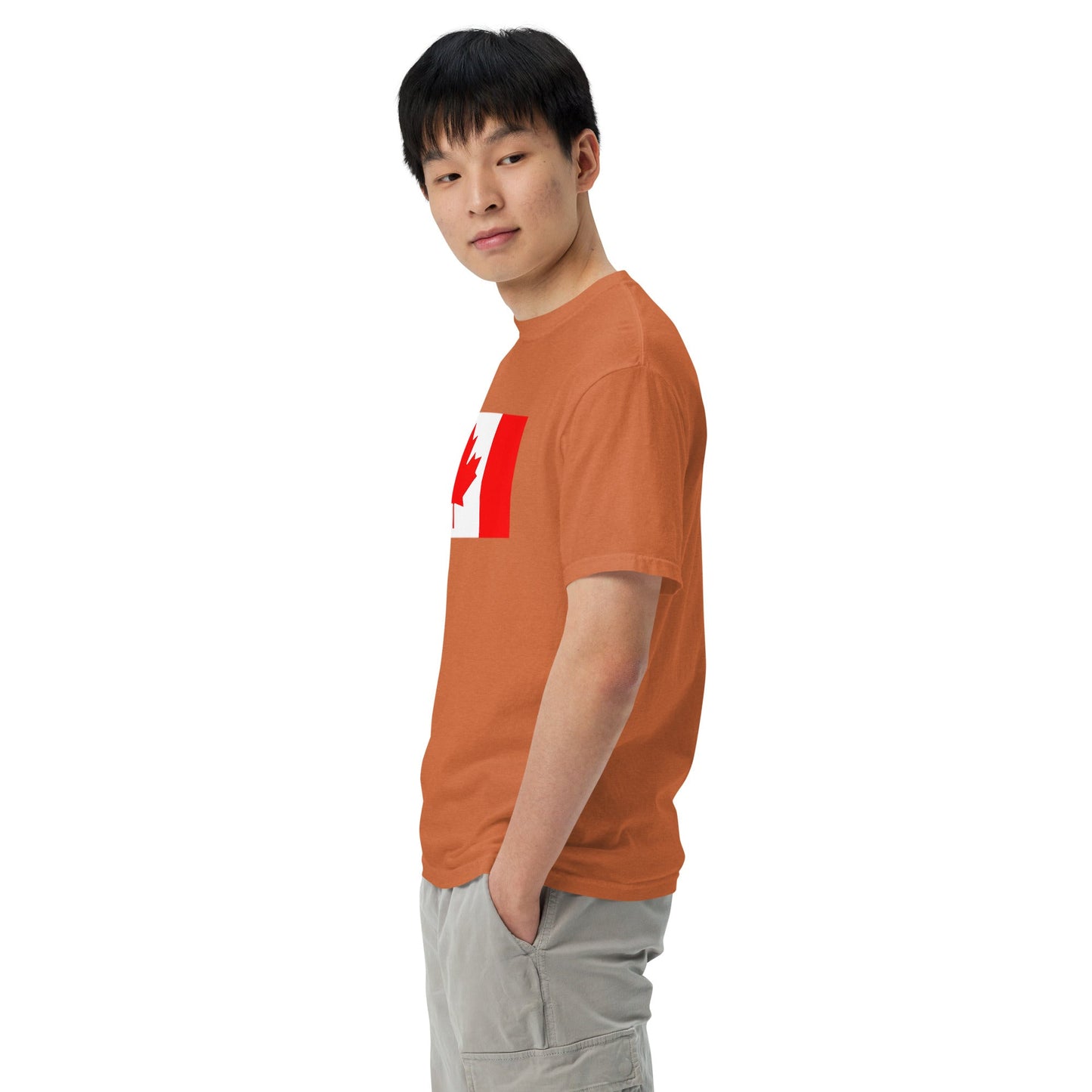 Bold Canada flag design tee in true navy, medium