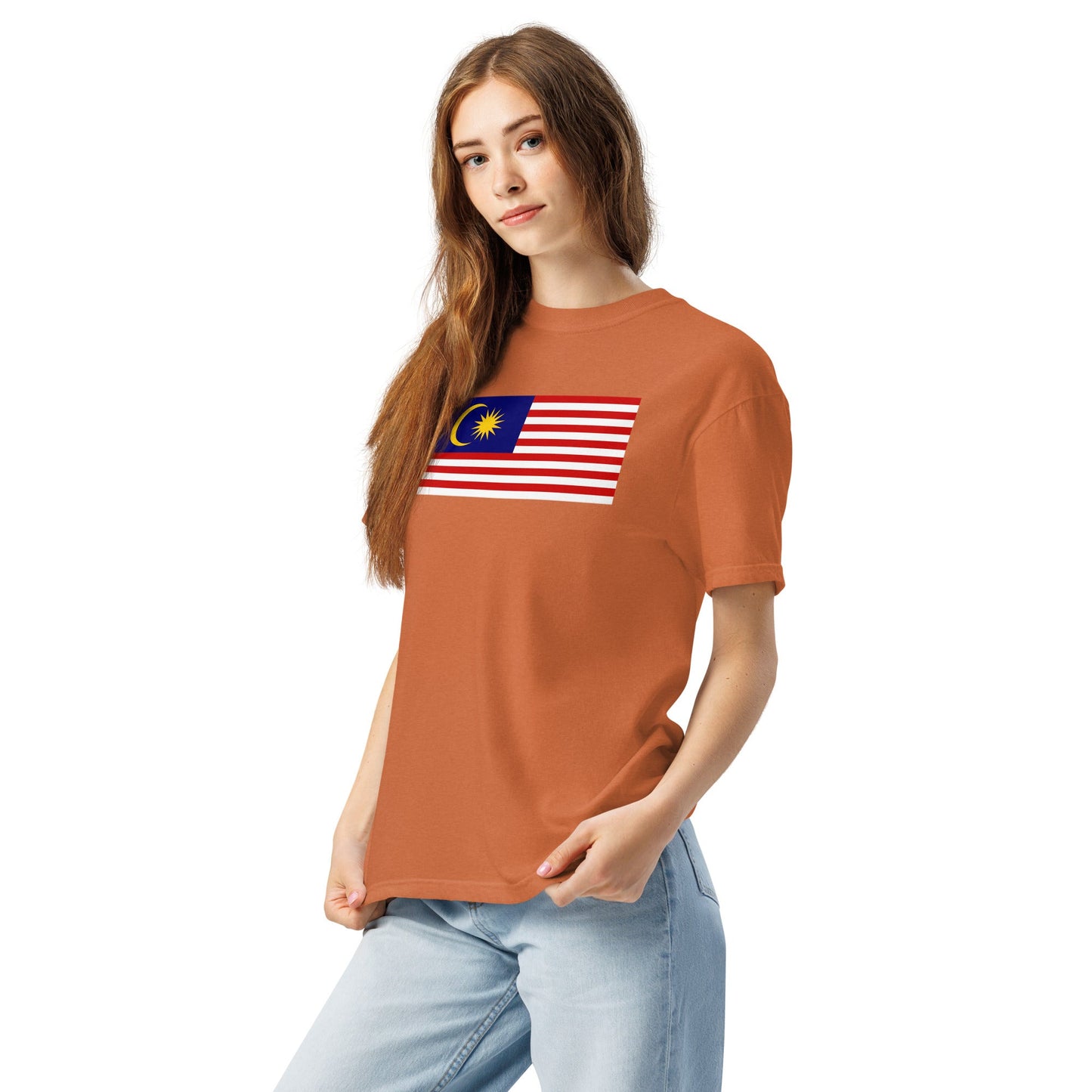 Flag tee representing Malaysia in black, 3X large