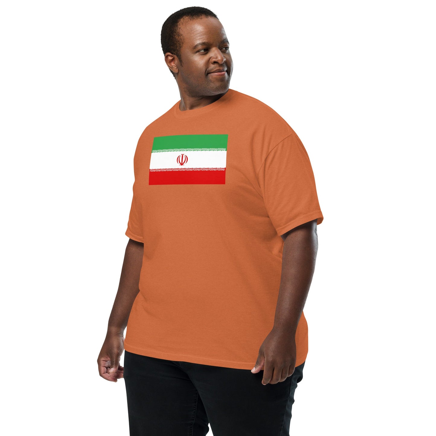 Iran flag shirt in true navy, size small