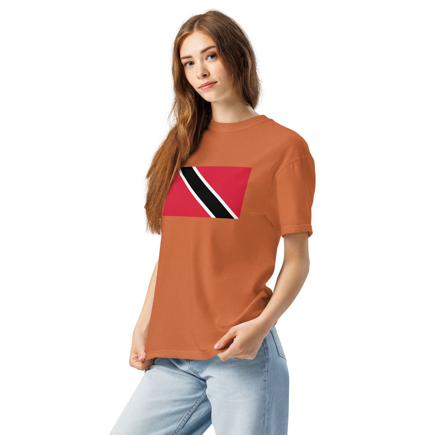 Flag tee representing Trinidad in true navy, 3X large